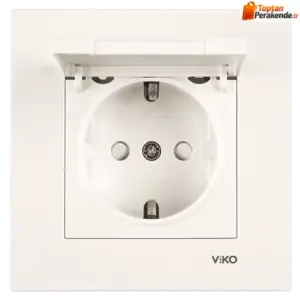 Viko Karre/Meridian Krem Kapaklı Topraklı Priz Çocuk Koruma Mekanizma (Çerçeve Hariç) - 90967212